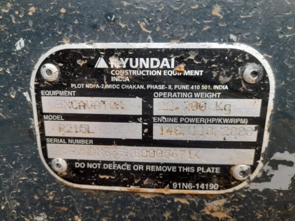 Hyundai 215 L Excavator - Image 14
