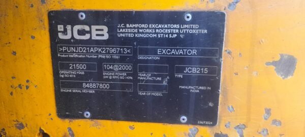 JCB 215 Excavator - Image 15